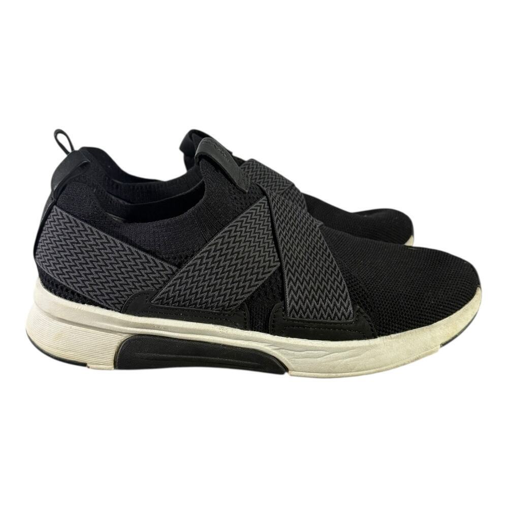 Mark Nason Women’s Knit Sneakers Size 8 Comfort Slip On Black White